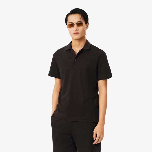 Lacoste Classic Fit Textured Polo Bruin