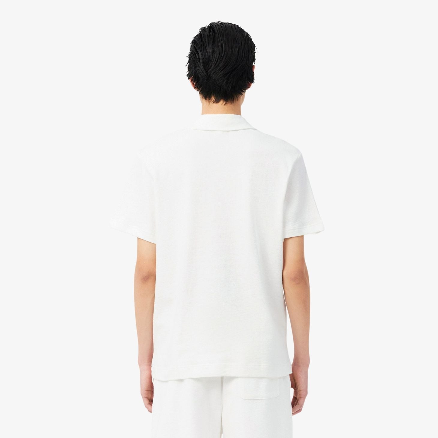 Lacoste Classic Fit Textured Polo Off White