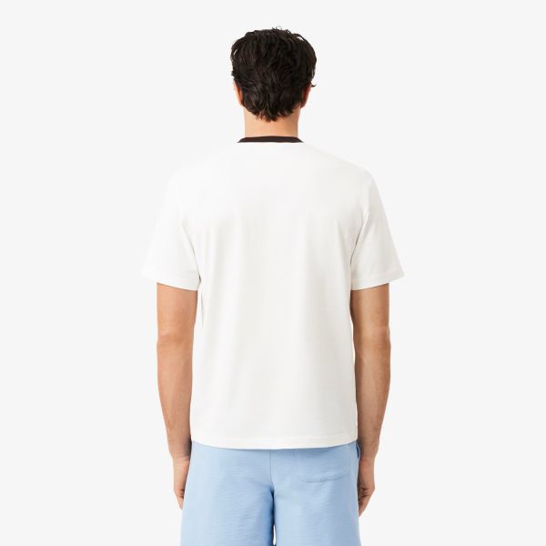 Lacoste Color-Blocked Croc T-shirt Off White