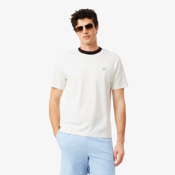 Lacoste Color-Blocked Croc T-shirt Off White