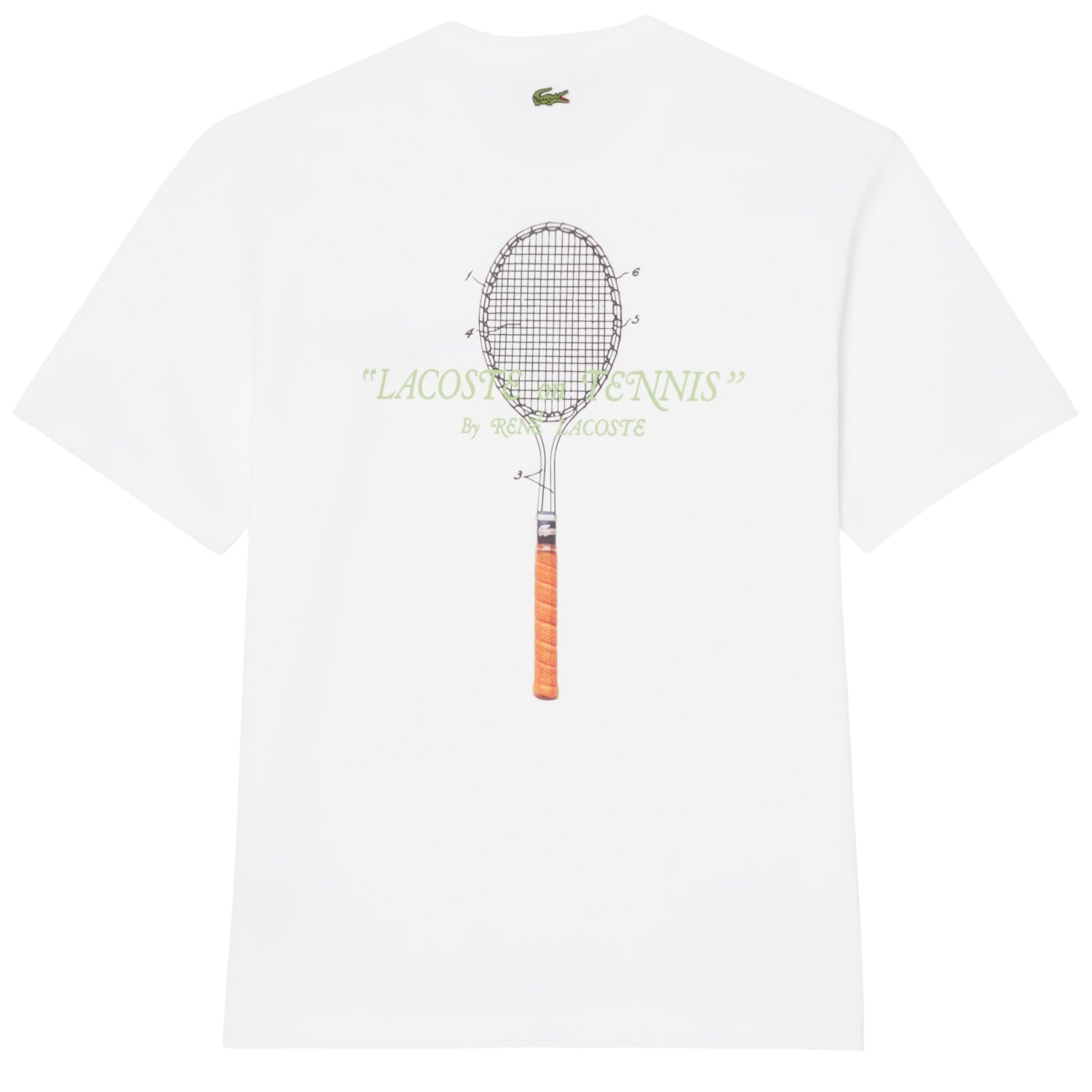 Lacoste Embroidered Cotton T-shirt Wit