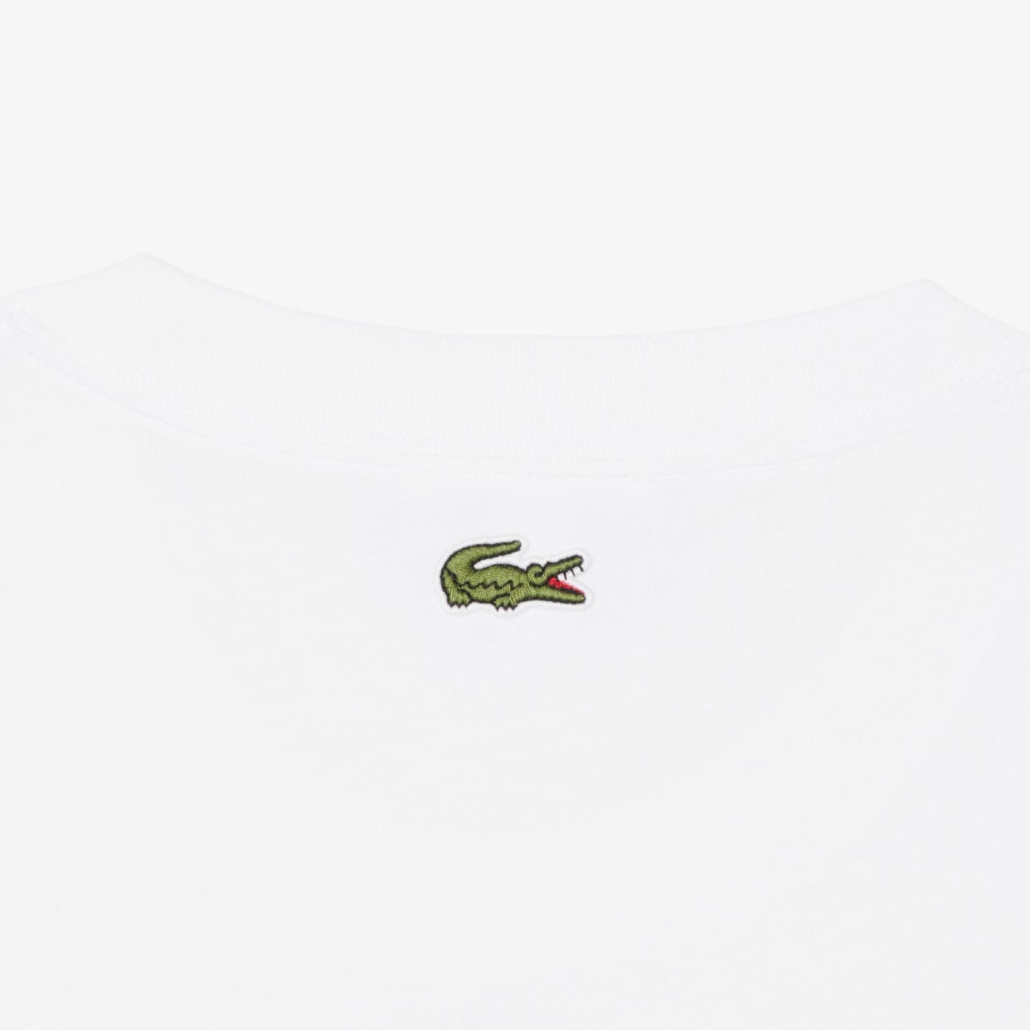 Lacoste Embroidered Cotton T-shirt Wit