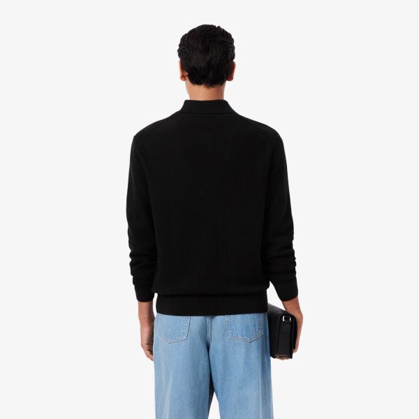 Lacoste Half Zip Collar Sweater Zwart