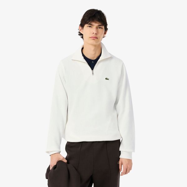 Lacoste Half Zip Sweater Off White