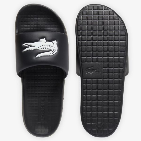 Lacoste Logo Slippers Zwart