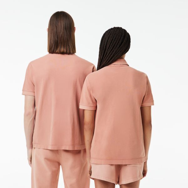 Lacoste Natural Dyed Classic Fit Polo Roze