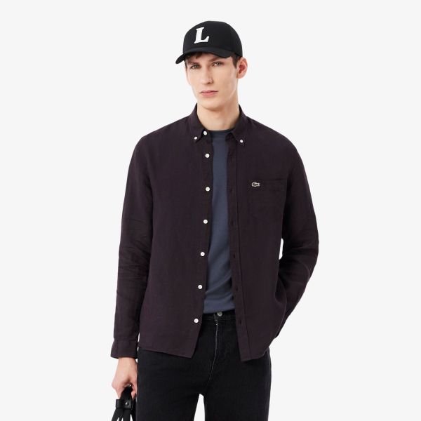 Lacoste Overhemd Bruin