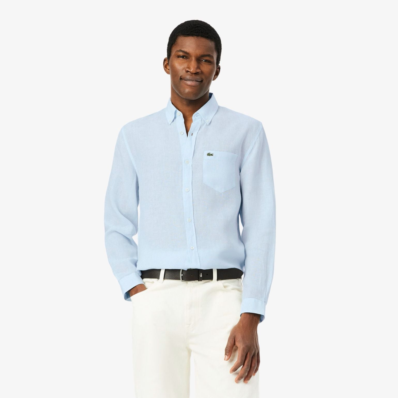 Lacoste Overhemd Licht Blauw