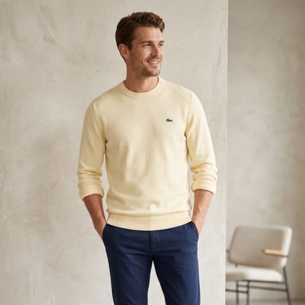 Lacoste Pullover Sweater Off White