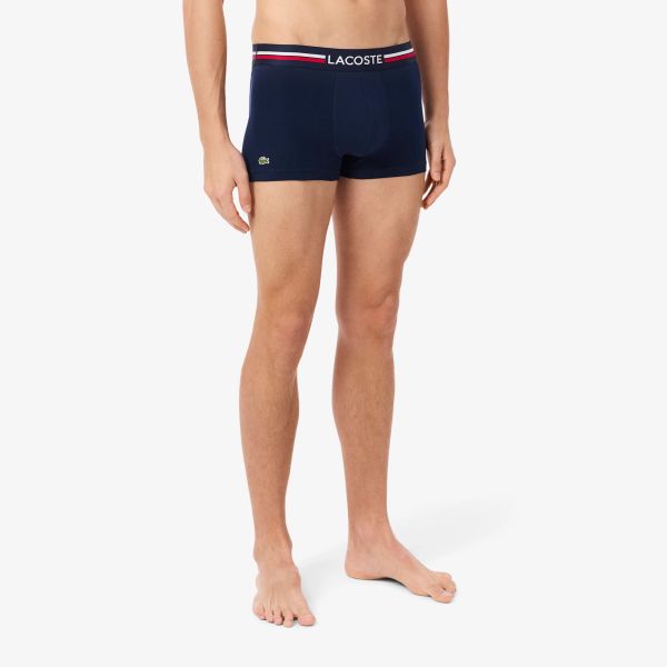 Lacoste Stretch Striped 3-Pack Boxer Navy/Wit