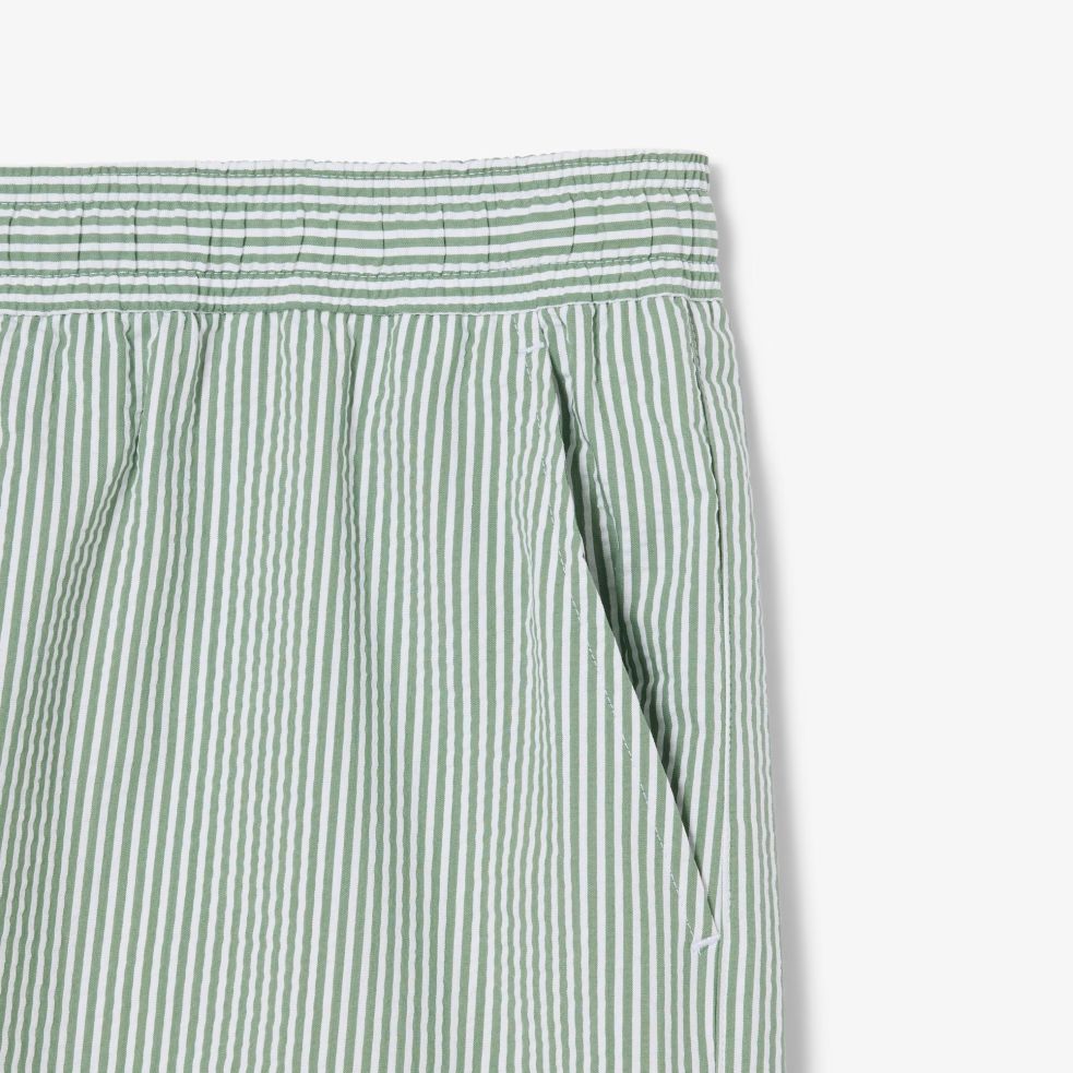 Lacoste Striped Zwembroek Wit/Groen
