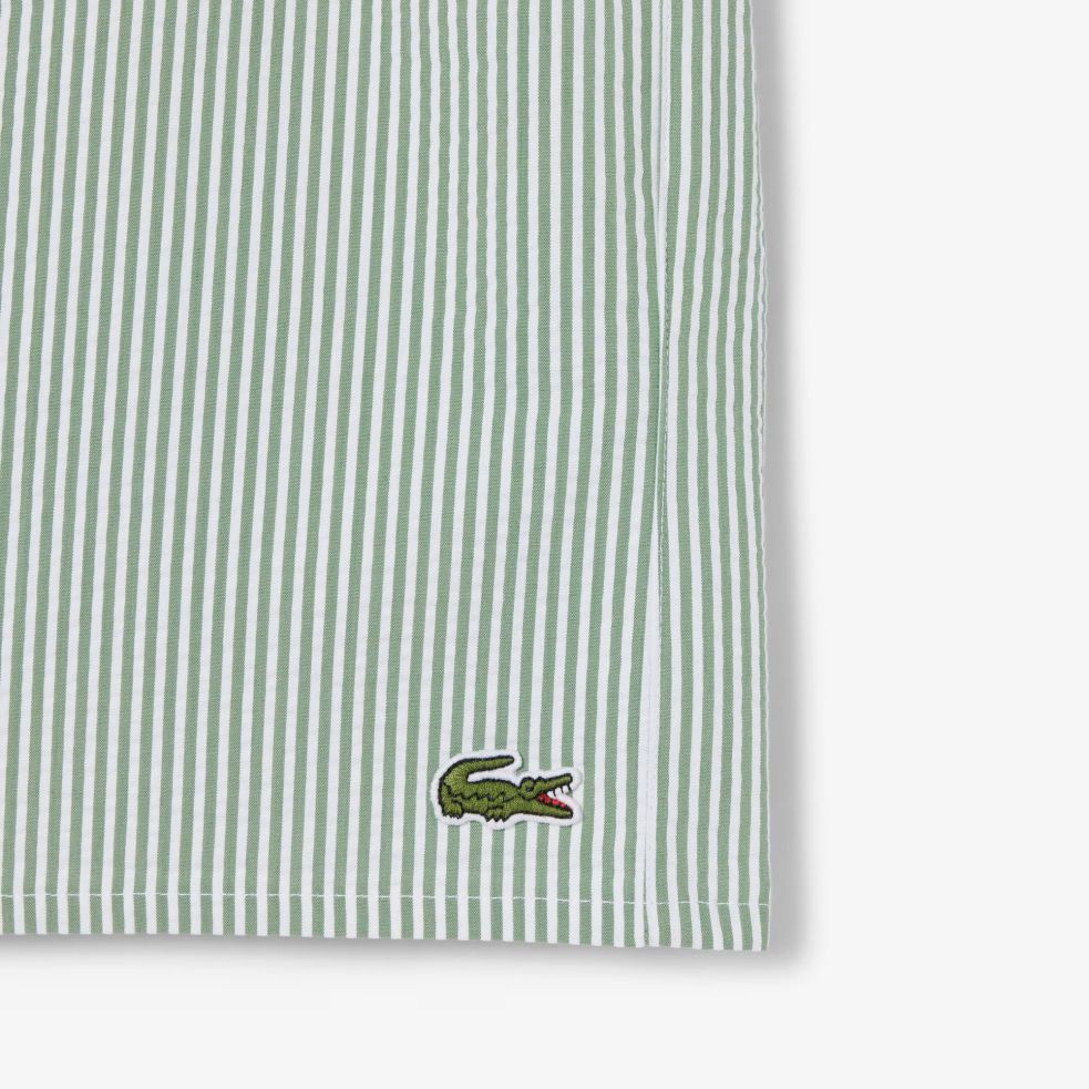 Lacoste Striped Zwembroek Wit/Groen