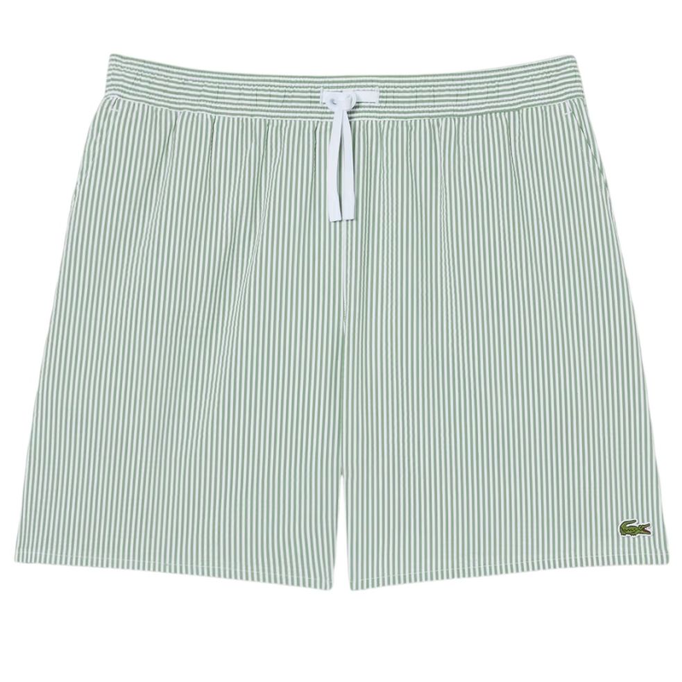 Lacoste Striped Zwembroek Wit/Groen