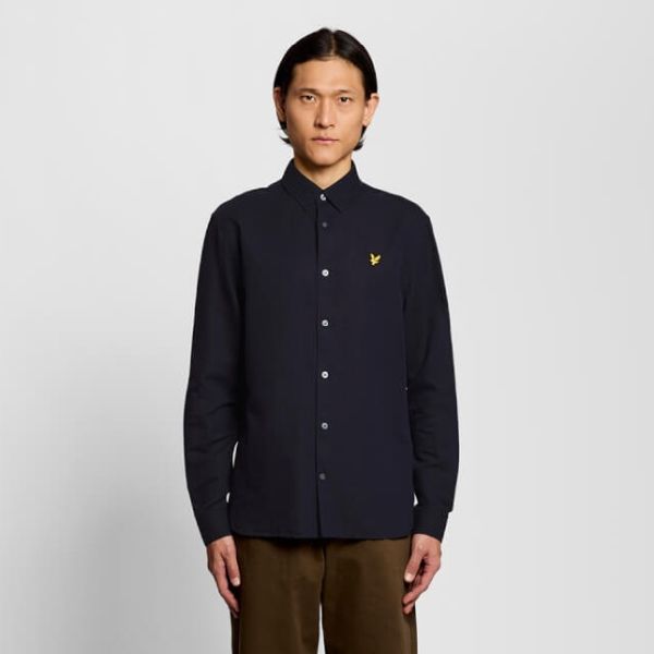 Lyle & Scott Linen Blend Overhemd Navy