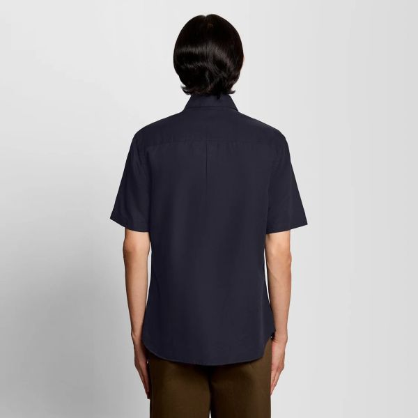 Lyle & Scott Linen Blend Overhemd Navy