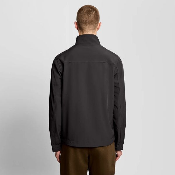 Lyle & Scott Mesh Back Funnel Neck Softshell Jack Antraciet