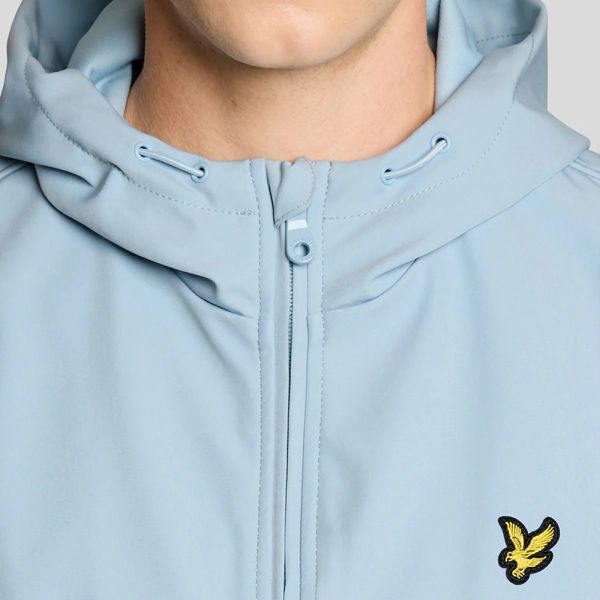 Lyle & Scott Mesh Back Softshell Jack Licht Blauw