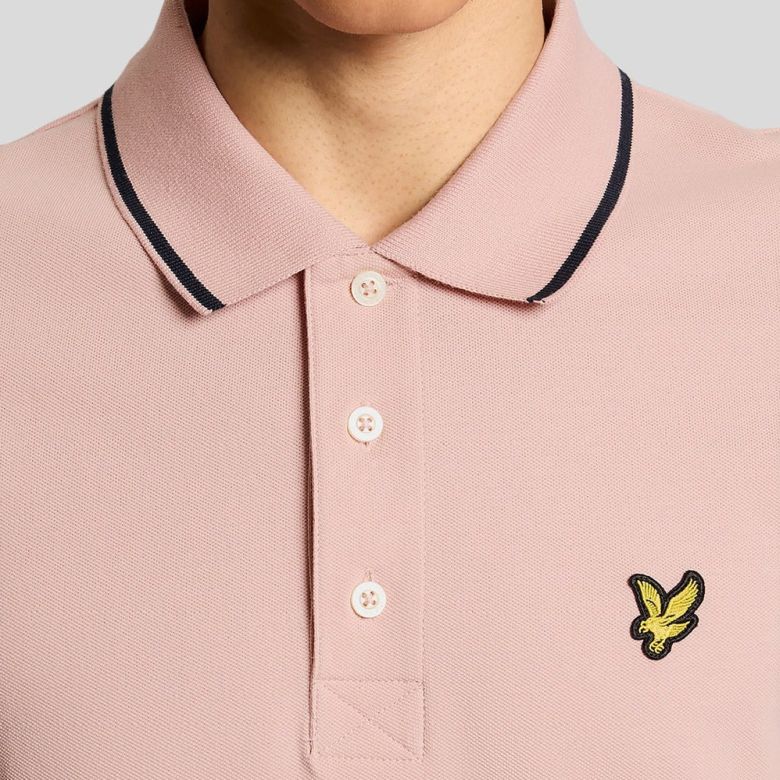 Lyle & Scott Tipped Polo Peach