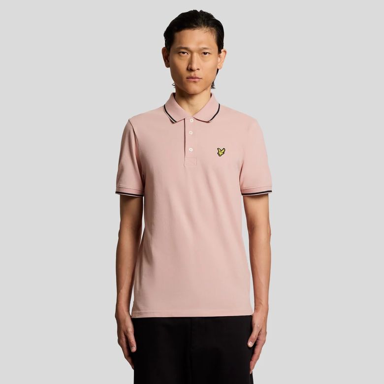 Lyle & Scott Tipped Polo Peach