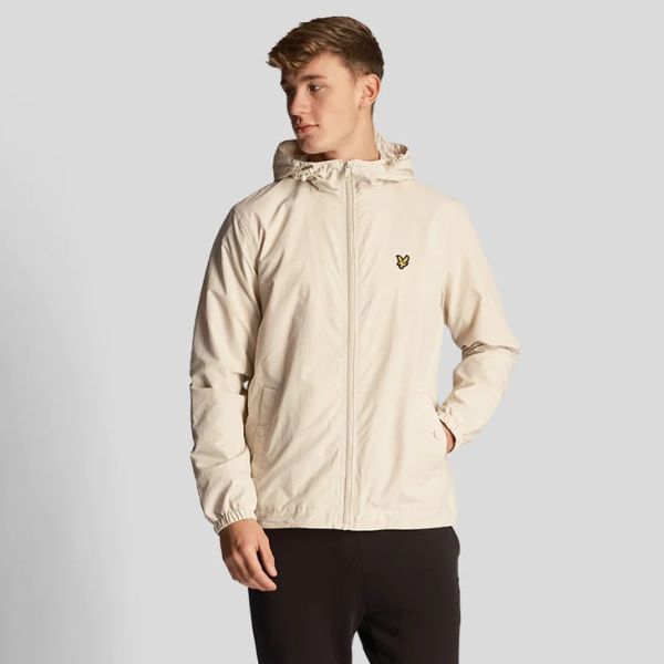 Lyle & Scott Zip Through Hooded Jack Beige