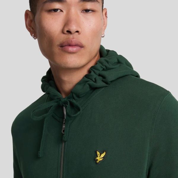 Lyle & Scott Zip Through Vest Donker Groen