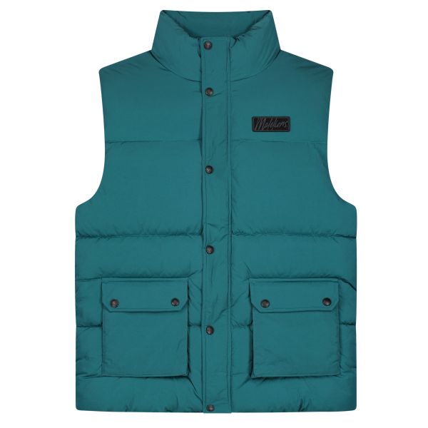 Malelions Crinkle Padded Bodywarmer Blauw