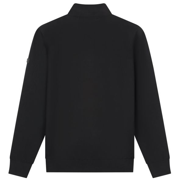 Malelions Knitted Longsleeve Zip Polo Zwart