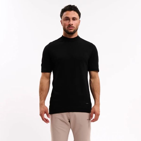 Malelions Knitted T-shirt Zwart