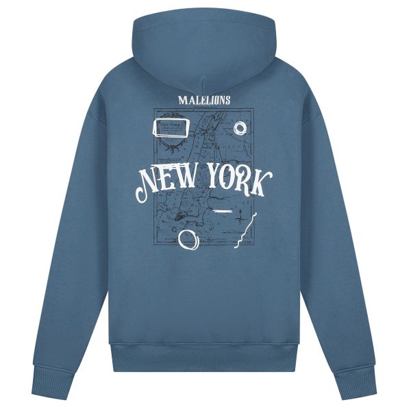 Malelions New York Hoodie Blauw