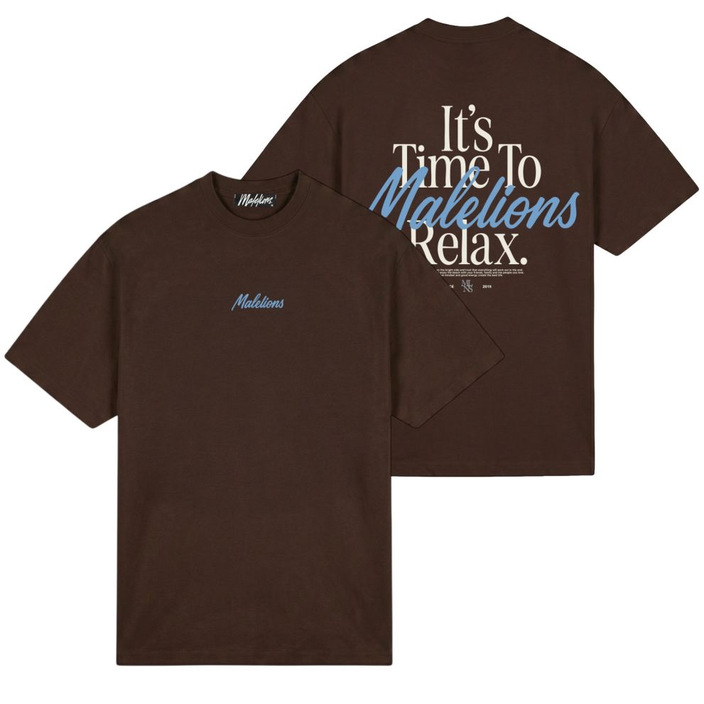 Malelions Relax T-shirt Bruin