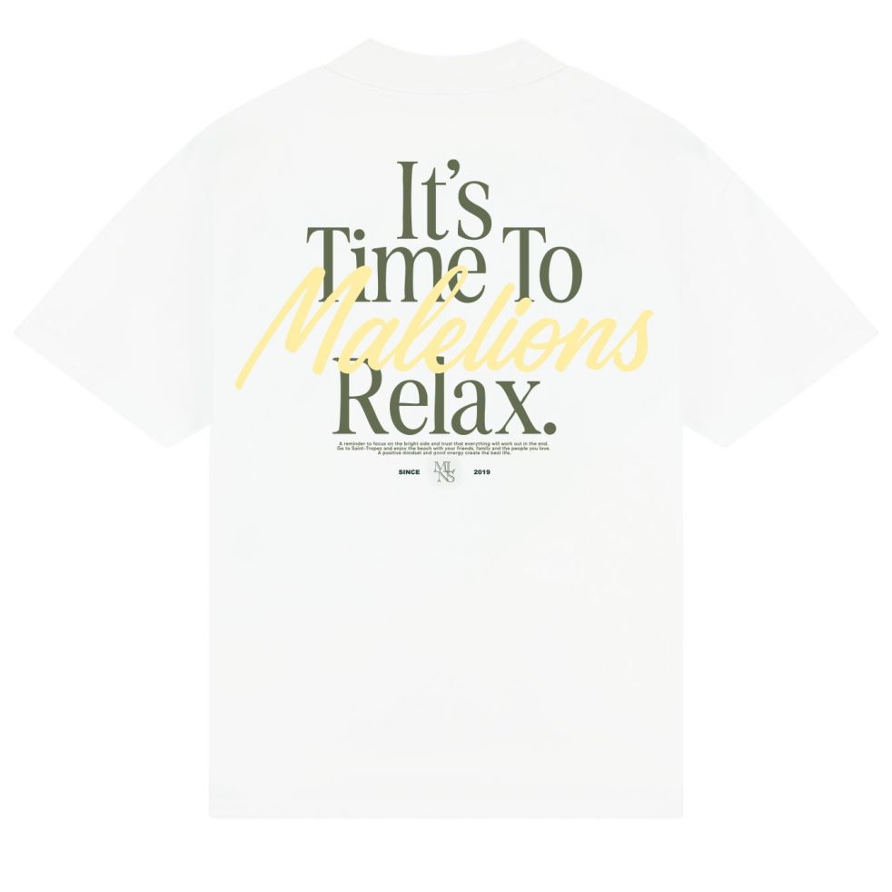 Malelions Relax T-shirt Wit
