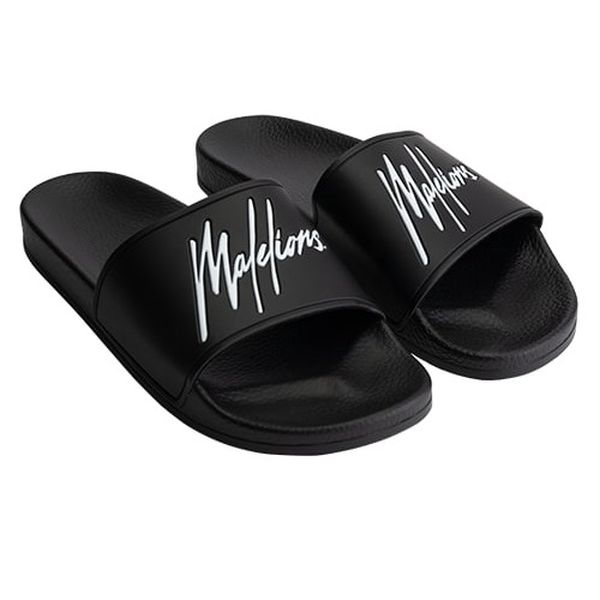 Malelions Signature Slippers Zwart