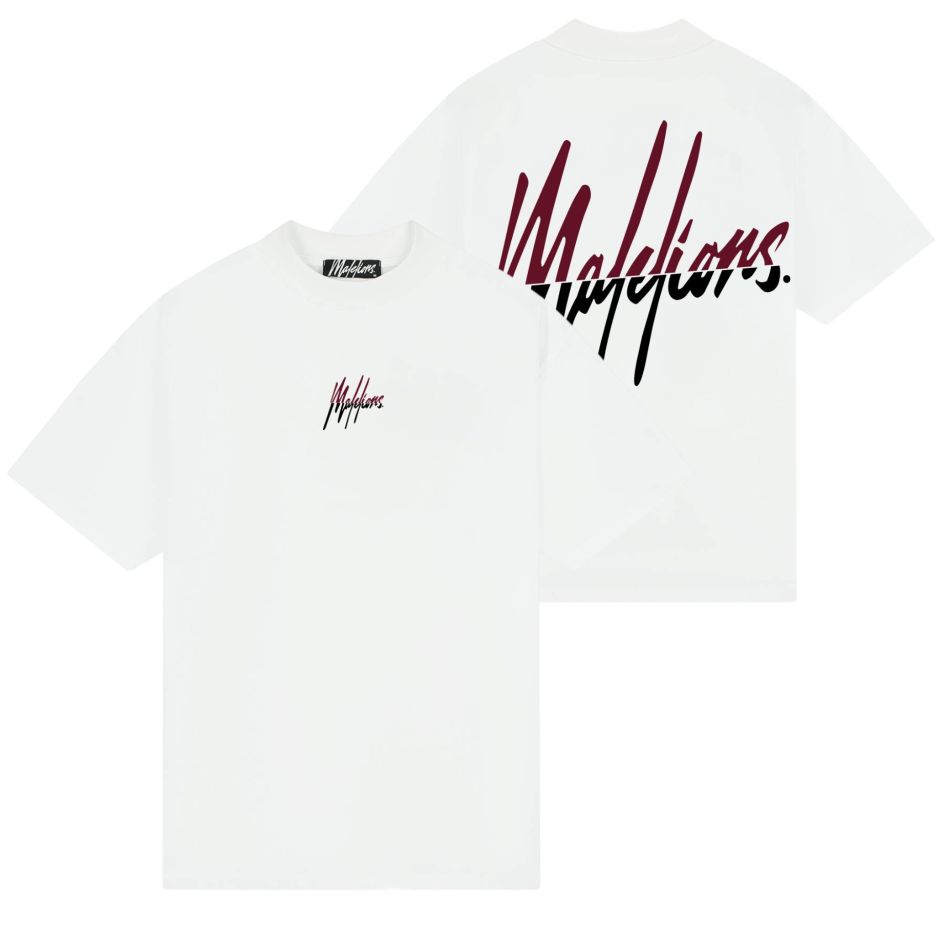 Malelions Split T-shirt Wit