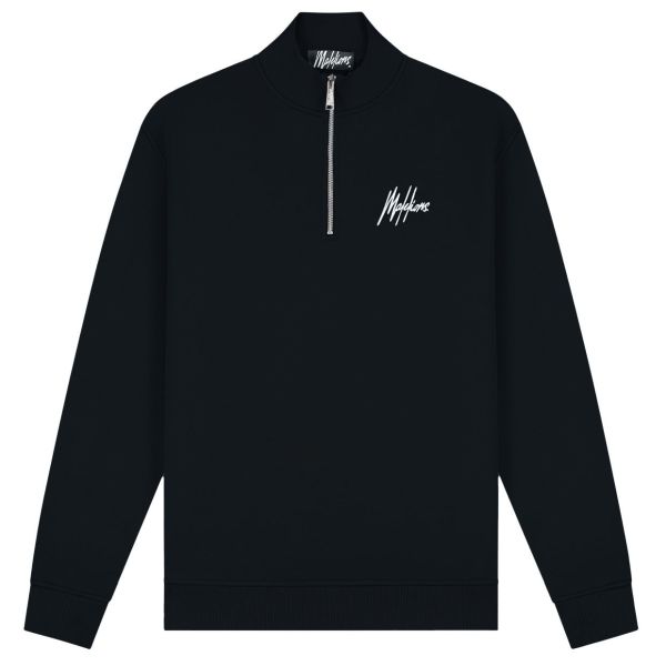 Malelions Turtle Half Zip Sweater Zwart