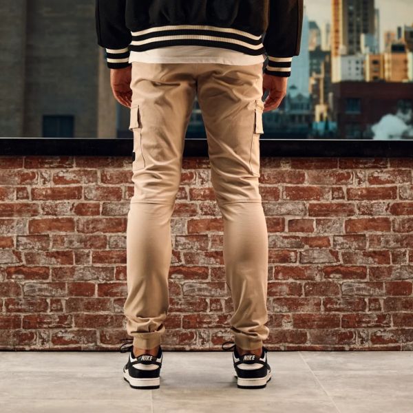 Malelions Zipped Cargo Broek Beige
