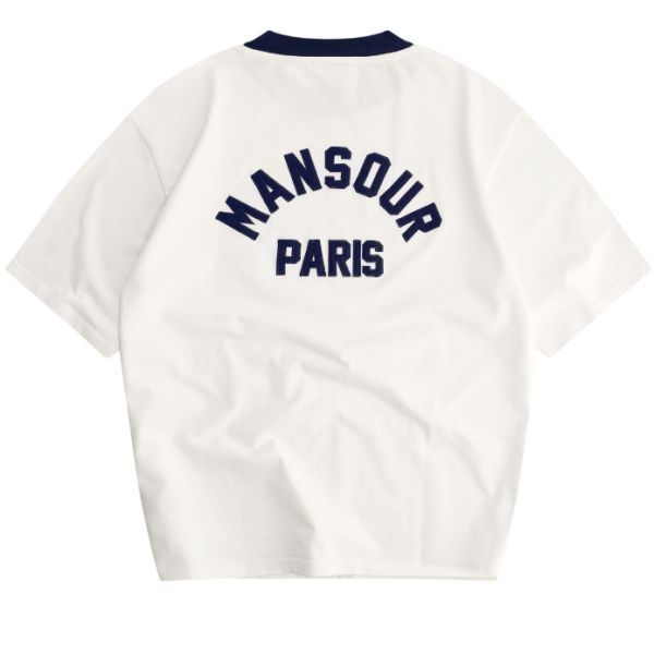 Mansour Arch Felt T-shirt Wit