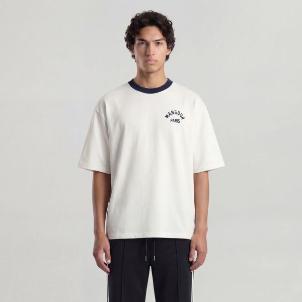 Mansour Arch Felt T-shirt Wit