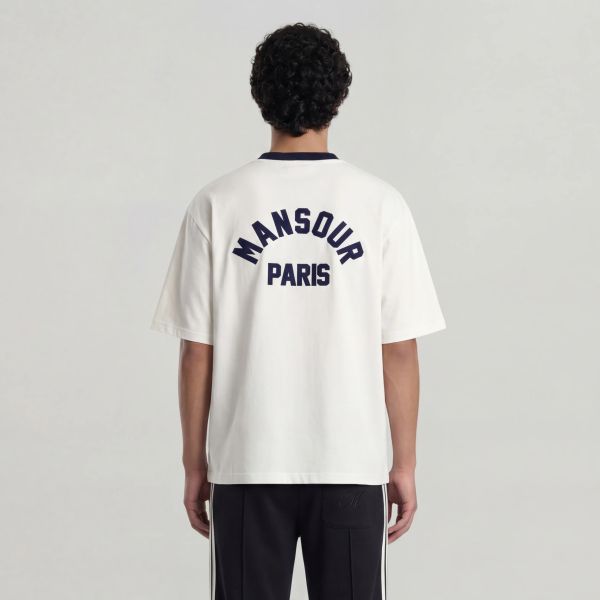 Mansour Arch Felt T-shirt Wit