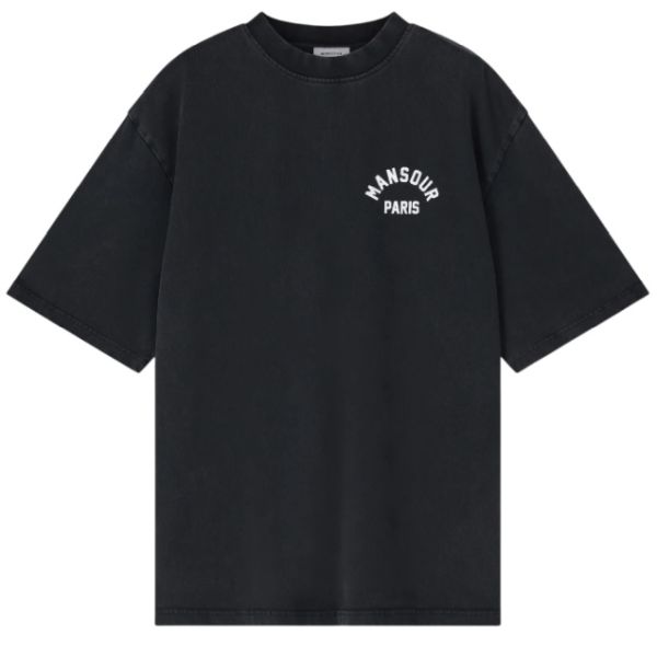 Mansour Arch Felt T-shirt Zwart