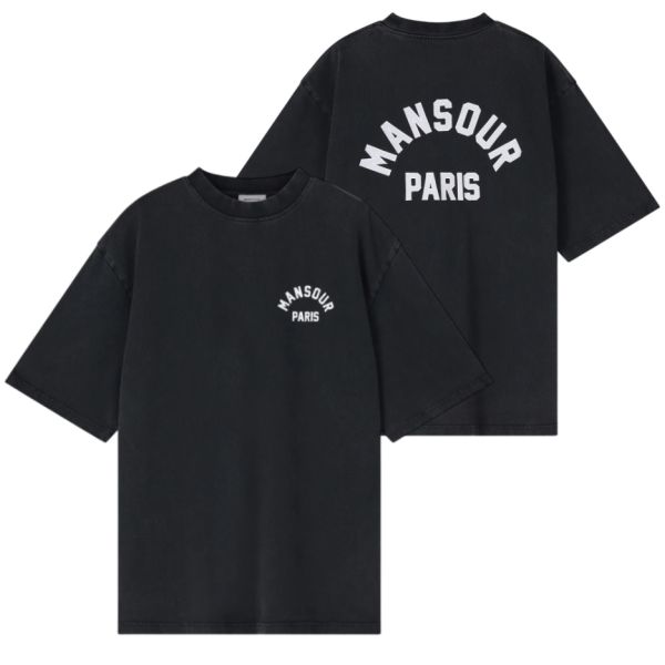 Mansour Arch Felt T-shirt Zwart