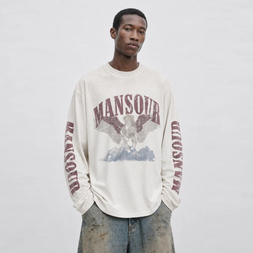 Mansour Cloud Runner Longsleeve T-shirt Off White
