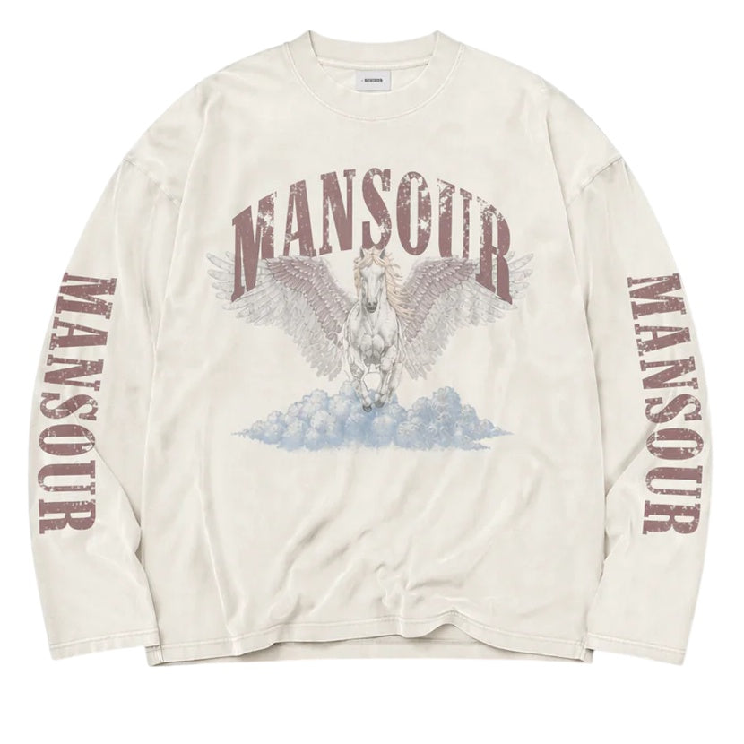 Mansour Cloud Runner Longsleeve T-shirt Off White