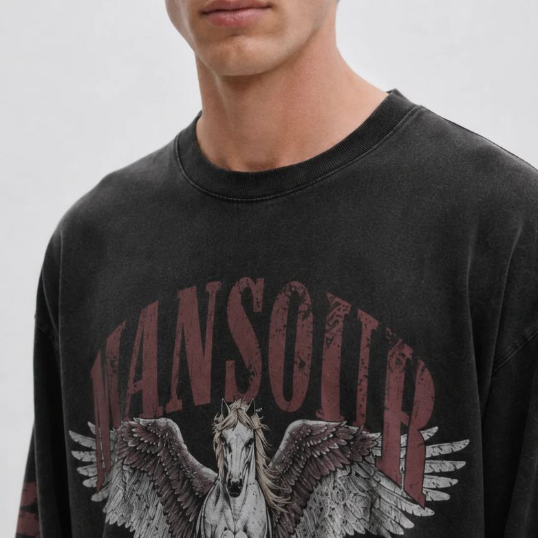 Mansour Cloud Runner T-shirt Zwart