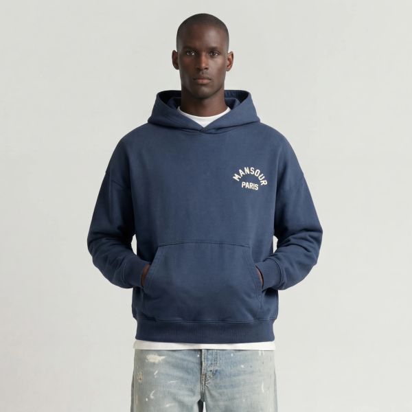 Mansour Paris College Hoodie Donker Blauw