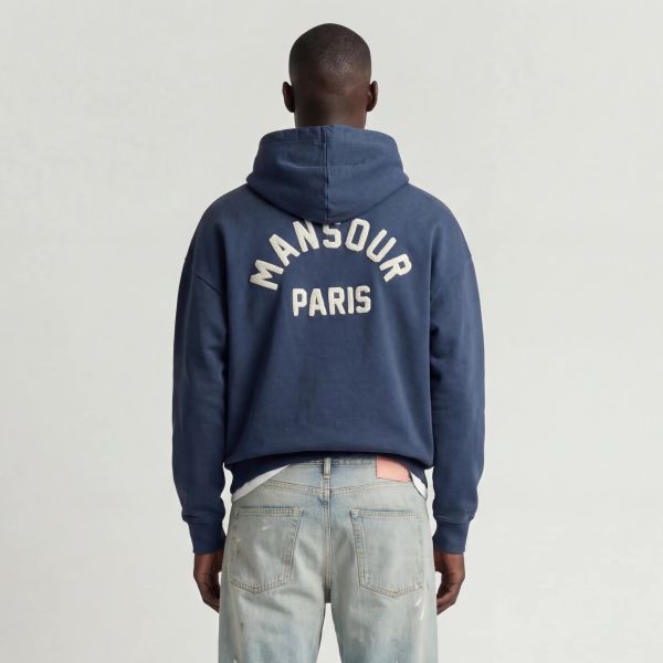 Mansour Paris College Hoodie Donker Blauw