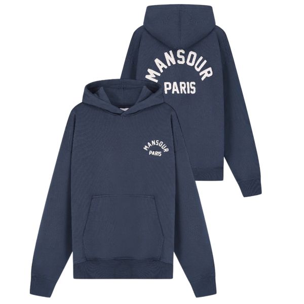 Mansour Paris College Hoodie Donker Blauw