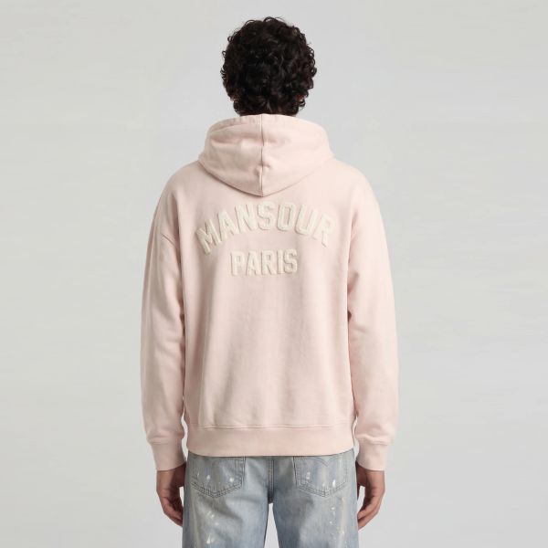 Mansour Paris College Hoodie Roze