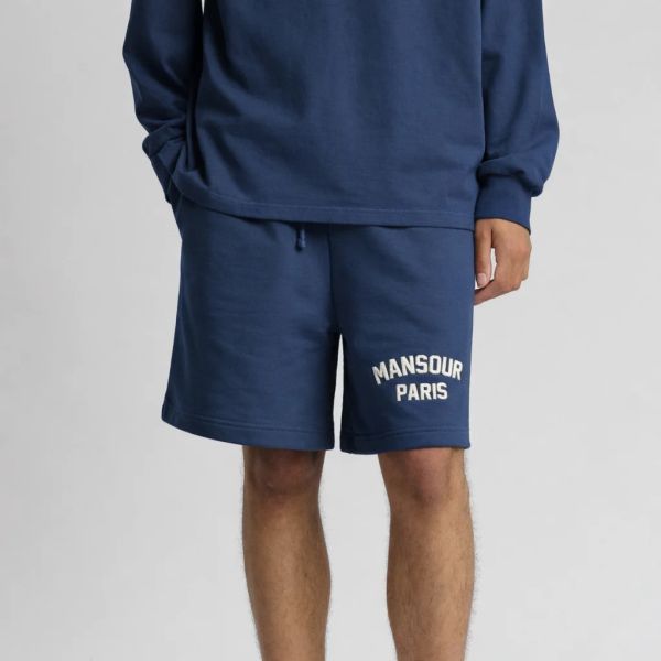 Mansour Paris College Korte Broek Donker Blauw
