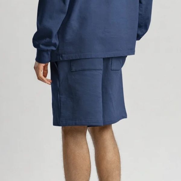 Mansour Paris College Korte Broek Donker Blauw