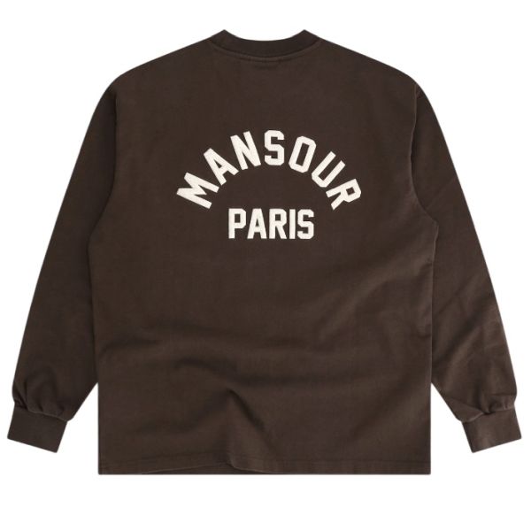 Mansour Paris College Longsleeve T-shirt Bruin